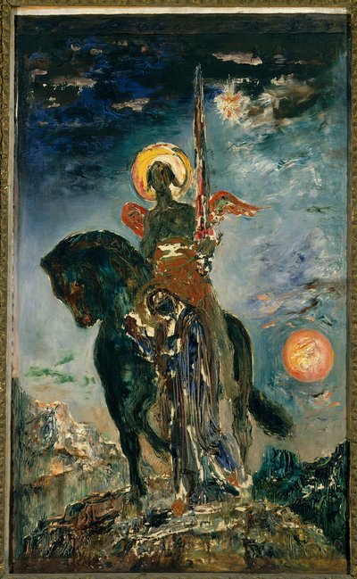 Obraz Park a anděl smrti od Gustava Moreaua (1826-1898) Sun. 1,10 x 0,37 m. Paříž, Musee Gustava Moreaua od Gustave Moreau