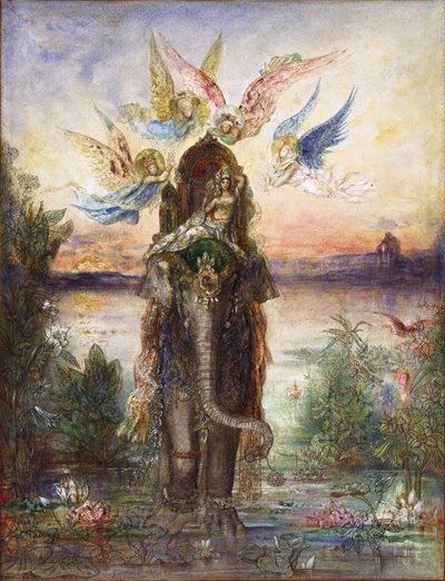 Posvátný slon Peri od Gustave Moreau