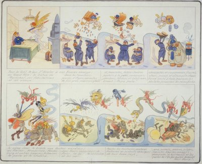 1. WW / Vánoce 1916 / Francouzská karikatura od Gustave Wendt