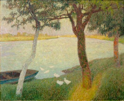 Kachny u řeky Leie od Gustave de Smet
