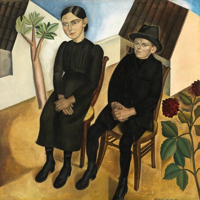 Gaston a jeho sestra od Gustave Van de Woestyne