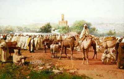 Scéna z arabské vesnice od Gustavo Simoni