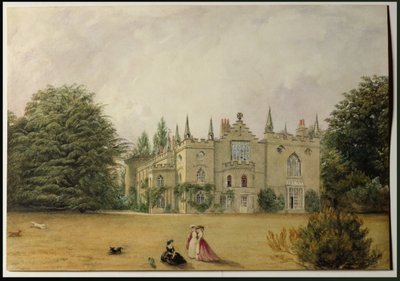 Pohled na Strawberry Hill, Middlesex ze zahrady (wc) od Gustavus Ellinthorpe Sintzenich