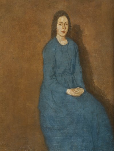 Mladá žena v modrém, kolem 1914-15 od Gwen John