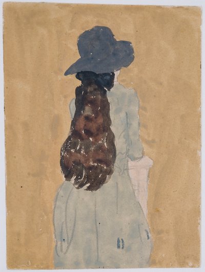 Postava v kostele (tužka a kvaš na papíře) od Gwen John