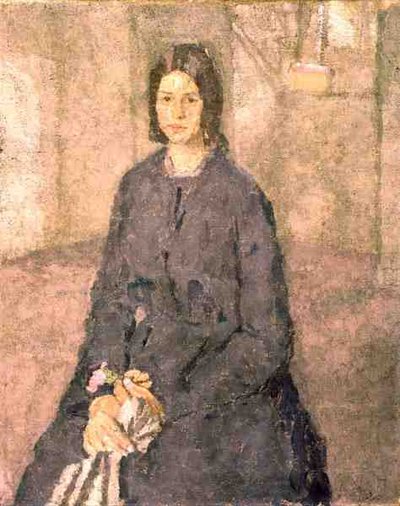Dívka držící růži, kolem 1915-25 od Gwen John