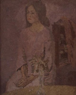 Dívka v růži, kolem roku 1918 od Gwen John
