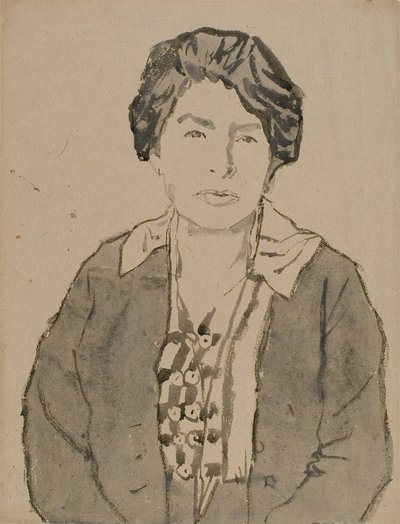 Isabel Bowser (akvarel na papíře) od Gwen John
