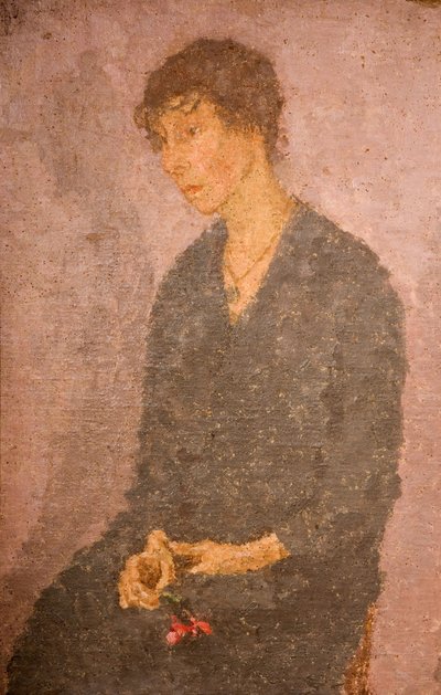 Žena držící květinu, 1908-1922. od Gwendolen Mary John