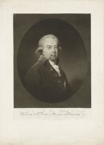 Portrét Williama V., prince z Orange-Nassau od H.G. Does