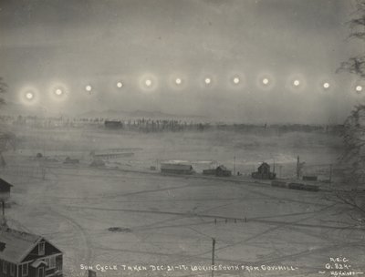 Sluneční cyklus pořízený 21.–17. prosince. Pohled na jih z Gov. Hill, 1917. od H.G Kaiser