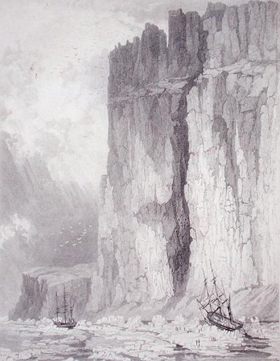 Situace H.M. Lodě Hecla & Fury, 1. srpna 1825, z 
