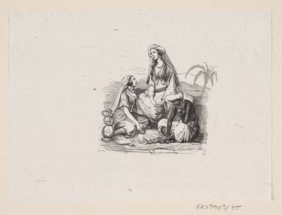 Ilustrace pro "Létající kufr" v H.C. Andersen, "Pohádky a příběhy", svazek 1 od H.P. Hansen