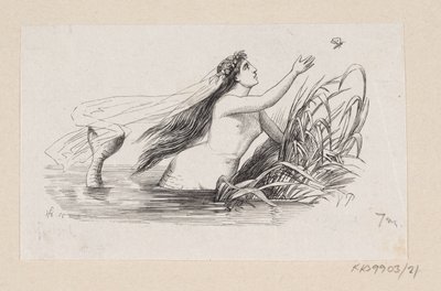 Ilustrace pro "Malá mořská víla" v H.C. Andersen, "Pohádky a příběhy", svazek 1 od H.P. Hansen