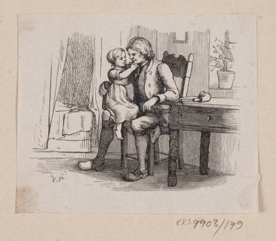 Ilustrace pro "Ib a malá Christine" v H.C. Andersen, "Pohádky a příběhy", svazek 2 od H.P. Hansen