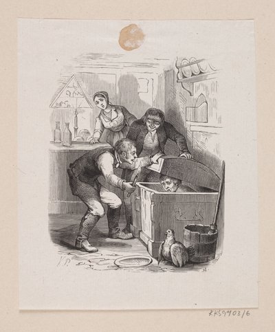 Ilustrace pro "Malý Claus a velký Claus" v H.C. Andersen, "Pohádky a příběhy", svazek 1 od H.P. Hansen