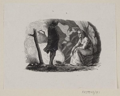 Ilustrace pro "The Garden of Paradise" v H.C. Andersen, "Pohádky a příběhy", svazek 1 od H.P. Hansen