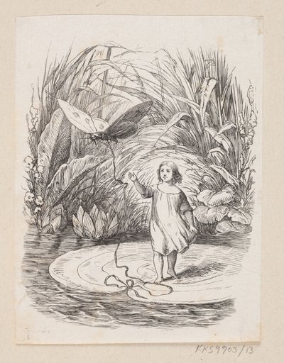 Ilustrace pro "Tommelise" v H.C. Andersen, "Pohádky a příběhy", svazek 1 od H.P. Hansen
