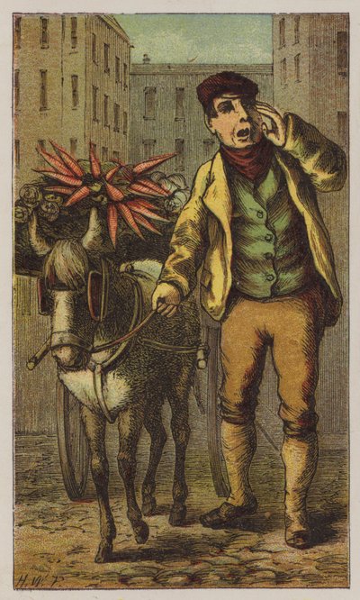 Costermonger (barevné lito) od H.W. (after) Petherick