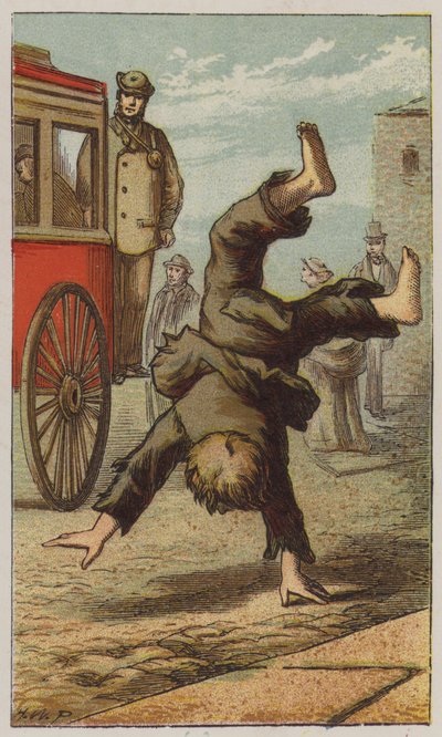 Street Boy (barevné lito) od H.W. (after) Petherick
