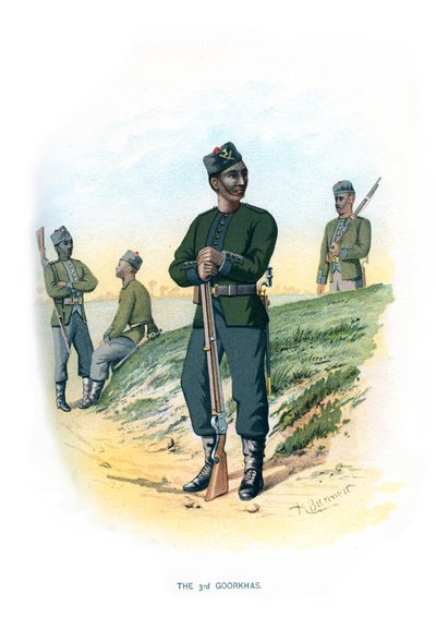 3. Goorkhas, c1890. od H. Bunnett
