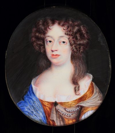 Frances Pierrepont, vévodkyně z Newcastlu (akvarel na slonovině) od H. Byrne