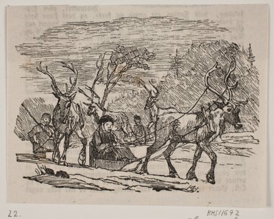 Jízda na saních se soby od H. C. Henneberg