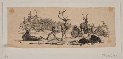 Jízda na saních se soby od H. C. Henneberg