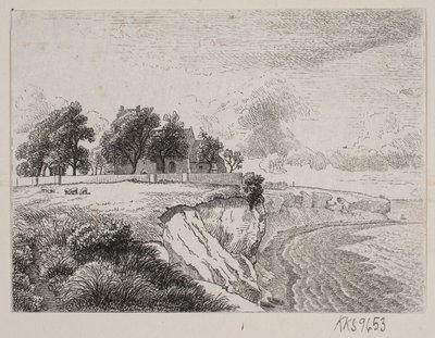 Stevns klint s kostelem Højerup od H. C. Henneberg