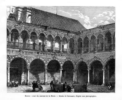 Court of Convent of Mercy, Mexiko, 19. století od H. Catenacci