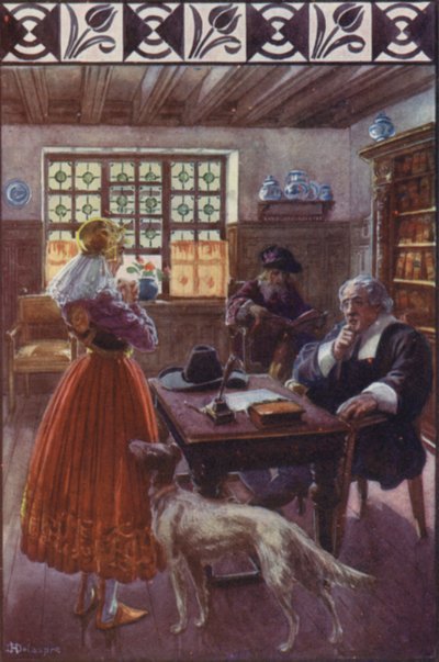 "Bůh, kdo ví, že mám pravdu, dá důkazy" (barva litho) od H. Delaspre