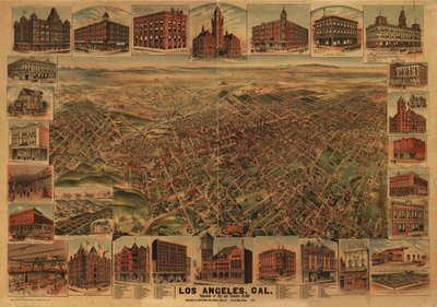 Los Angeles, Kalifornie, populace města a okolí 65 000. od H.; Elliott Pu Co.; Southern California Land Co. Elliott