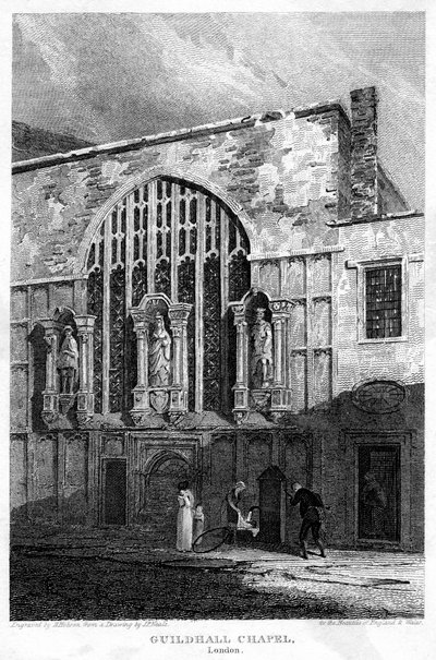 Guildhall Chapel, City of London, 1815. od H. Hobson
