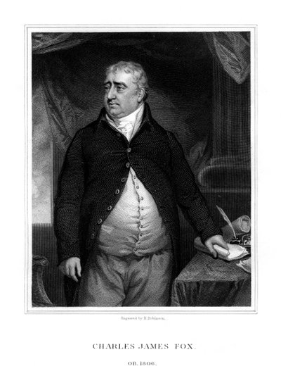 Charles James Fox , britský politik, 1833. od H. Robinson