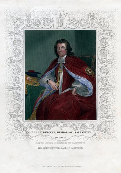 Gilbert Burnet , skotský teolog a historik, 19. století od H. Robinson