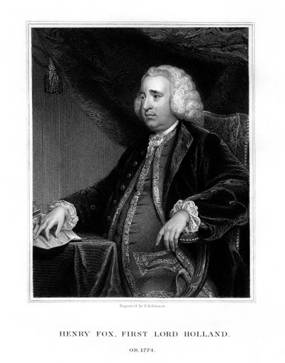 Henry Fox, 1. baron Holland, whigský státník, 1832. od H. Robinson