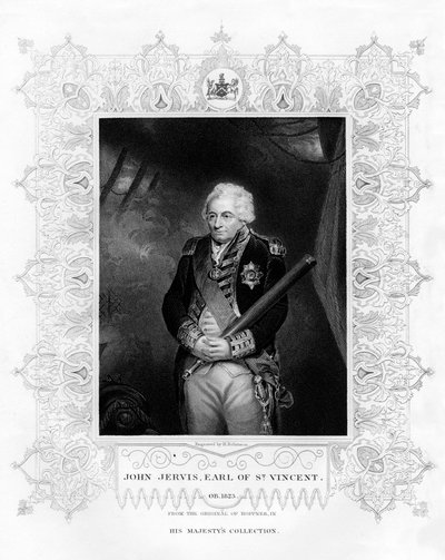John Jervis, 1. hrabě ze St Vincent, admirál v Royal Navy, 19. století. od H. Robinson