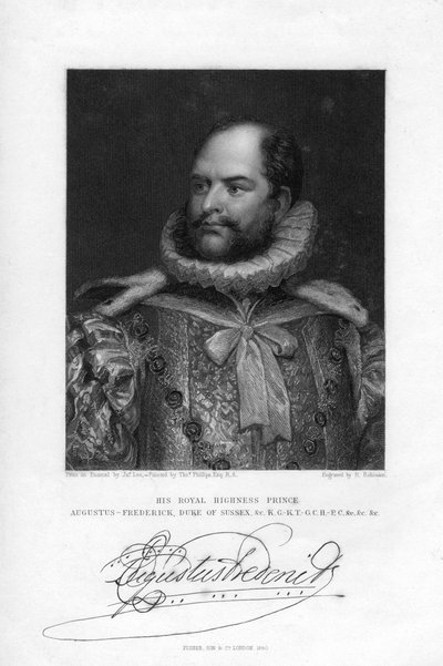 Princ Augustus Frederick, vévoda ze Sussexu, 1840. od H. Robinson
