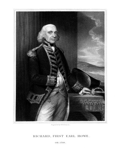 Richard Howe, 1. Earl Howe, britský admirál, 1832. od H. Robinson