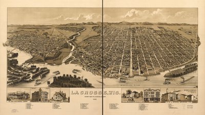 La Crosse, Wis., krajské město La Crosse County 1887 od H. Wellge