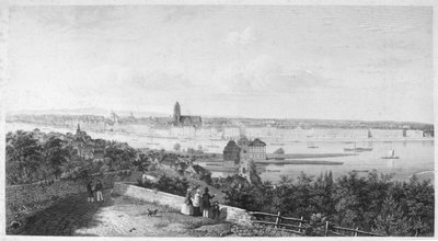Panorama Frankfurtu, kolem roku 1865 od H. Worms