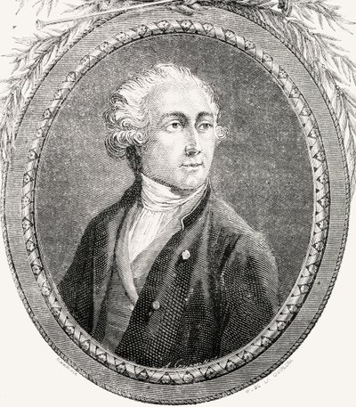 Antoine Laurent Lavoisier, vyrytý Pannemaker-Ligny, z „Histoire de la Revolution Francaise“ od Louise Blanca (1811-82) od H. de la Charlerie