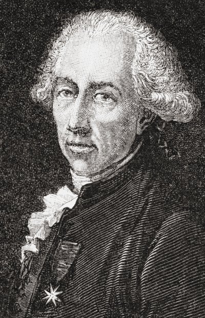 Francois Alexandre Frederic, vévoda de la Rouchefoucauld-Liancourt, vyrytý Pannemaker-Ligny, z „Histoire de la Revolution Francaise“ od Louise Blanca (1811-82) od H. de la Charlerie