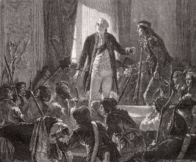 Král Ludvík XVI (1754-93) Připíjí na zdraví národa, 20. června 1792 od H. de la Charlerie