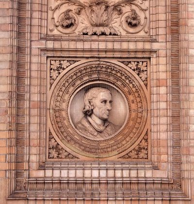 Detail fasády Hamburger Kunsthalle (foto) od H. v. d. Schirrmacher G. T. and Erbe A. Hude