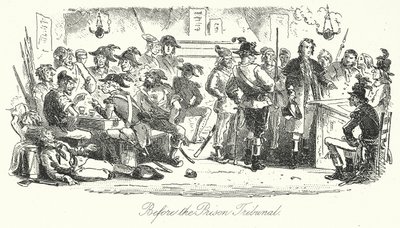 Před vězeňským tribunálem (rytina) od Hablot Knight (1815-92) (after) Browne
