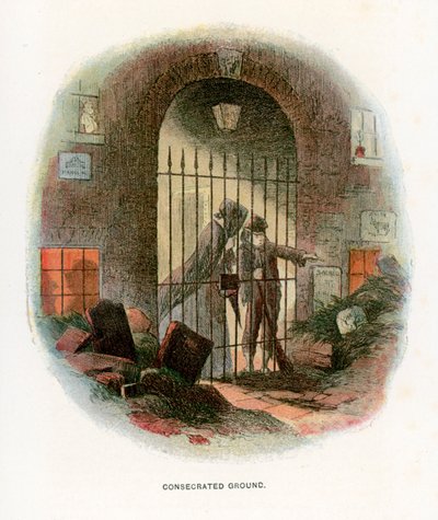 Ilustrace k filmu Bleak House (barevná litografie) od Hablot Knight (1815-92) (after) Browne