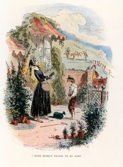 Ilustrace k filmu David Copperfield (barevná litografie) od Hablot Knight (1815-92) (after) Browne