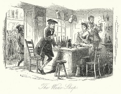 Vinotéka (rytina) od Hablot Knight (1815-92) (after) Browne