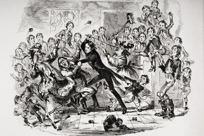 Ilustrace pro Nicholase Nicklebyho Charlese Dickense od Hablot Knight (1815 92) Browne